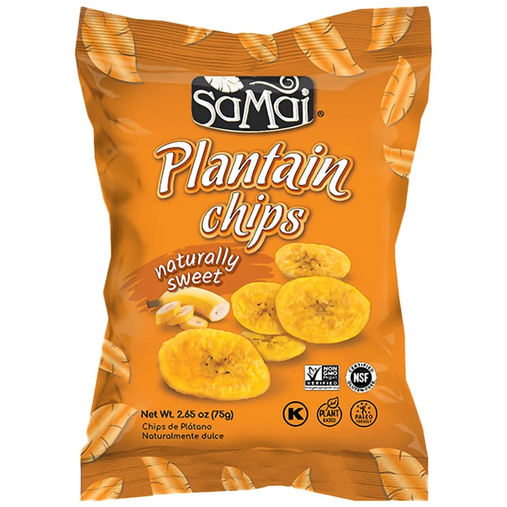 Plantain Chips Samai box Naturally Sweet 15 x 75g