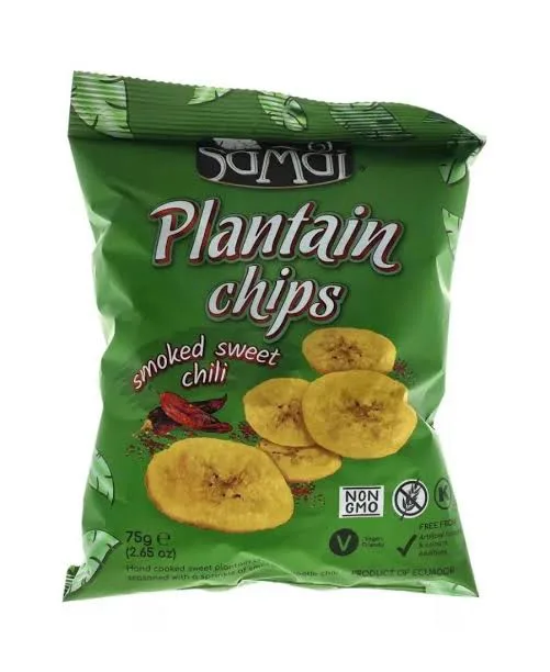 Plantain Chips Samai box Smoked Sweet Chilli 15 x 75g